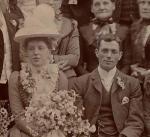 Wedding of Alice and Ernest taken in the garden of his parents home in Bexley Kent in 1899