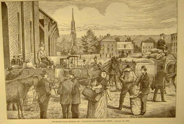 Market day in Chatham 1882 – Mary Ann would have known this.