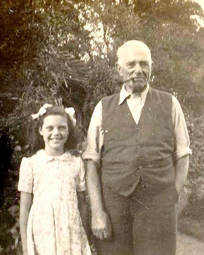 Ernest with Maureen, his son Richard's only child.